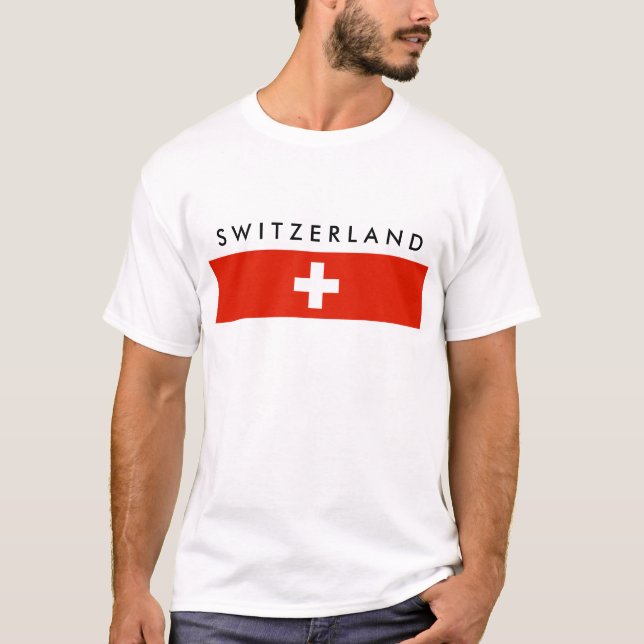 T-shirt Symbole suisse de nation de drapeau de pays de la (Devant)