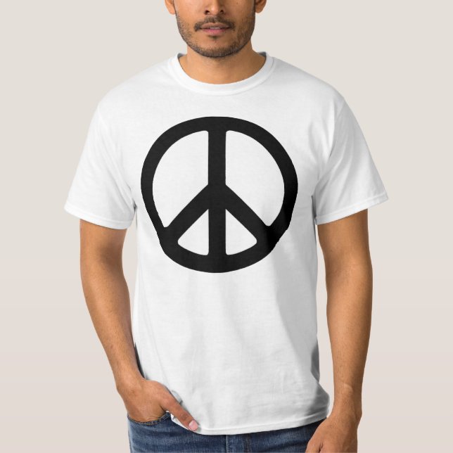 T-shirt Symbole Super de paix noir classique (Devant)