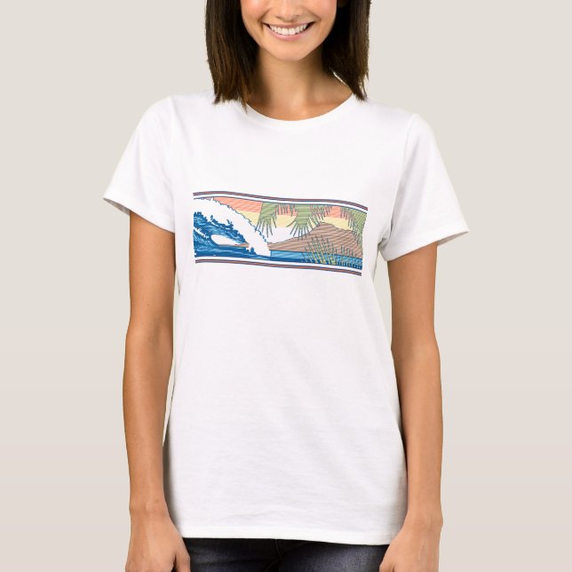 T-shirt SYMBOLE Surf hawaïen Ala Moana Diamond Head Tee (Devant)