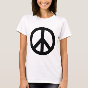 T-SHIRT SYMBOLE SYMBOLE DE LA PAIX BLANC NOIR