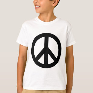 T-SHIRT SYMBOLE SYMBOLE DE LA PAIX BLANC NOIR