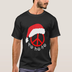 T-shirt SYMBOLE SYMBOLE DE LA PAIX DE Noël Rouge AVEC CHAP