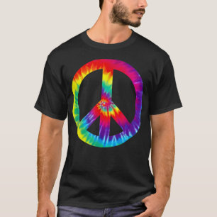T-shirt SYMBOLE SYMBOLE Tie Dye 60s les années 70 Chemise 