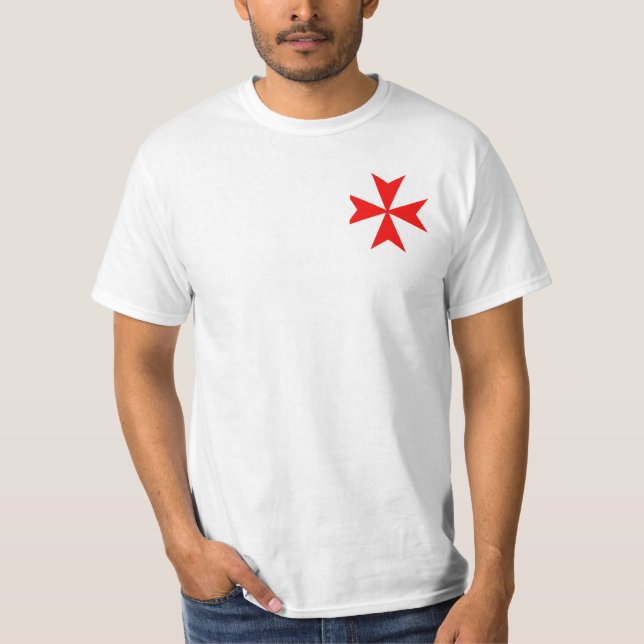 T-shirt symbole templar de religion de Croix-Rouge de (Devant)
