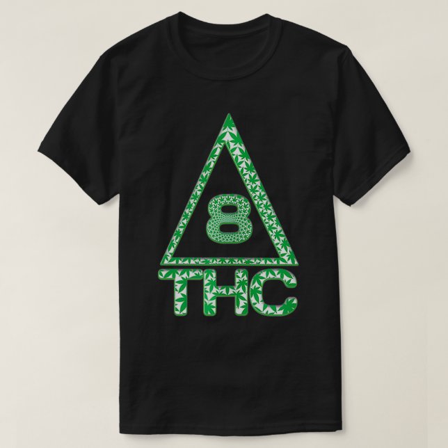 T-shirt Symbole triangle Delta 8 THC Delta 8 Green Weed Pl (Design devant)