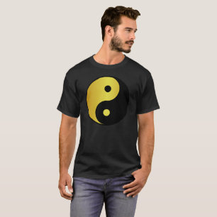 T-shirt Symbole Yin et Yang Gold asian philosophie zen