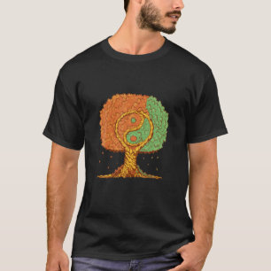 T-shirt Symbole Yin Yang Tao Taijitu Yoga Peac