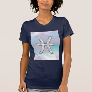 T-shirt Symbole ziodac Pisces Mère de décoration Pearl