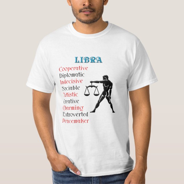 T-shirt Symbole ziodiaque Libra Horoscope (Devant)