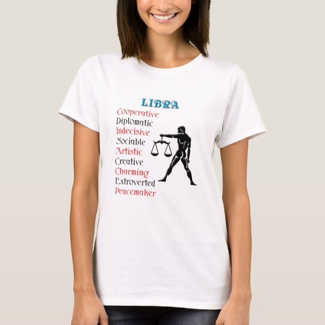 T-shirt Symbole ziodiaque Libra Horoscope (Devant)