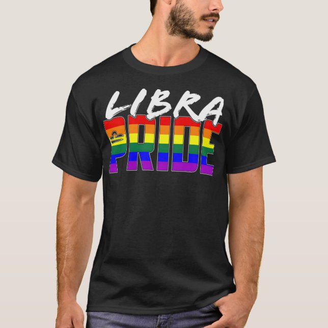 T-shirt Symbole Zodiac de la LGBT Libra Pride -échelle sta (Devant)