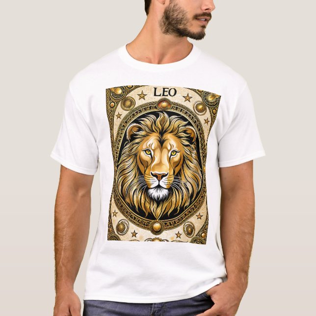 T-shirt Symbole Zodiak de l'astrologie de Leo (Devant)