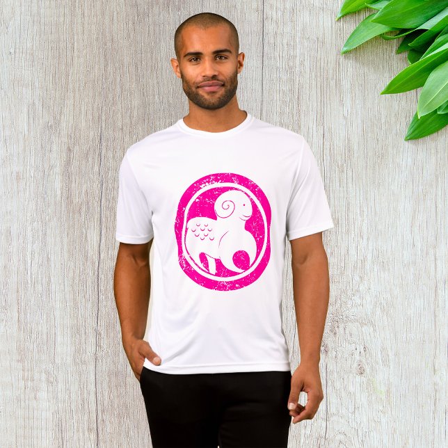 T-shirt SYMBOLE Zodiaque Aries Grunge Ram Rose Astrologie (Créateur téléchargé)