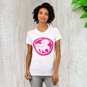 T-shirt SYMBOLE Zodiaque Aries Grunge Ram Rose Astrologie