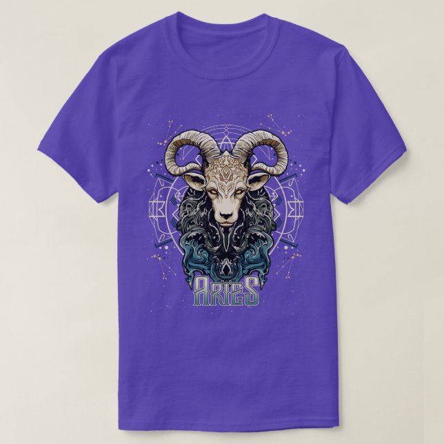 T-shirt SYMBOLE Zodiaque Aries Horoscope d'anniversaire (Design devant)