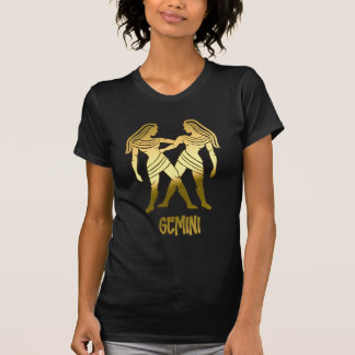 T-shirt SYMBOLE Zodiaque D'Horoscope Gémeaux D'Or