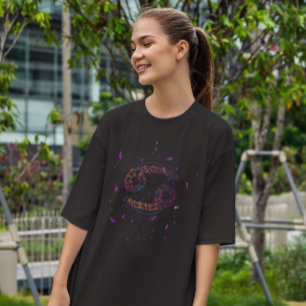 T-shirt SYMBOLE Zodiaque Floral Cancer