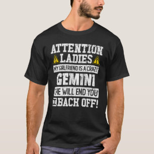 T-shirt SYMBOLE Zodiaque Gemini Girlfriend Graphique