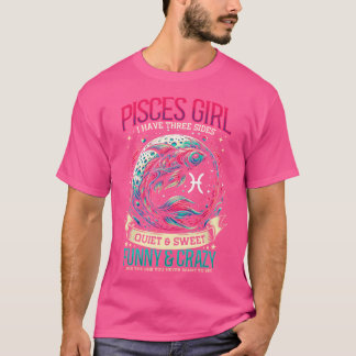 T-shirt Symbole zodiaque Pisces Lune Astrologie Star Sign