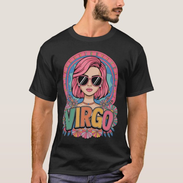 T-shirt Symbole Zodiaque Retro Stylish Virgo Femme (Devant)