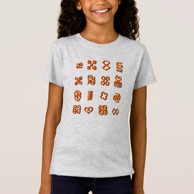 T-Shirt Symboles Adinkra d'Afrique de l'Ouest (Devant)