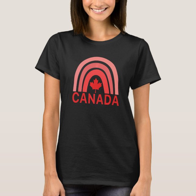 T-shirt Symboles canadiens de la feuille d'érable du Canad (Devant)