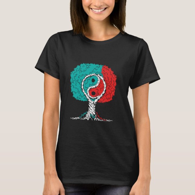 T-shirt Symboles chinois Ying et Yang Trees (Devant)