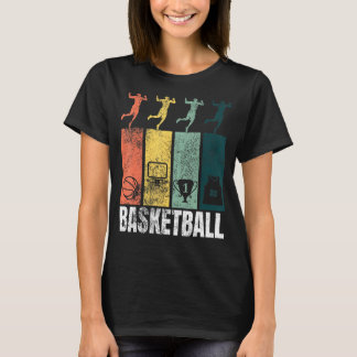 T-shirt Symboles de basket-ball rétro du ventilateur vinta