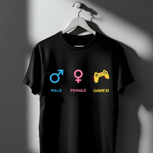 T-shirt Symboles de genre de joueur Contrôleur Création dr