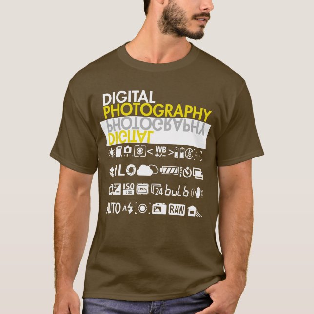 T-shirt Symboles de la photographie numérique (Devant)
