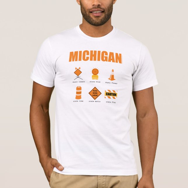 T-shirt Symboles du Michigan (Devant)