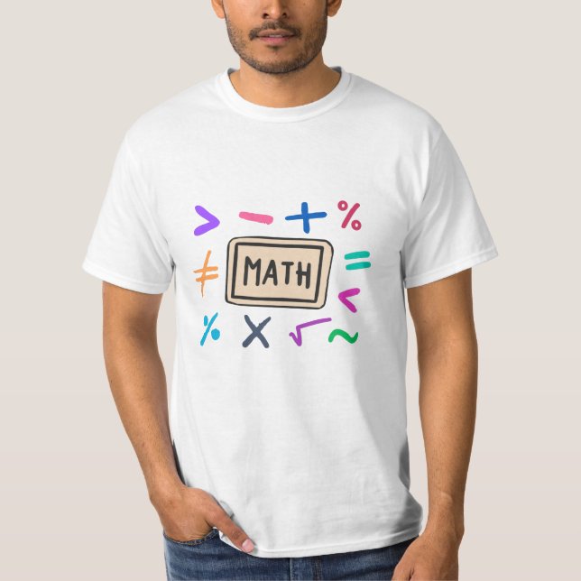 T-shirt Symboles mathématiques pour les élèves et les pare (Devant)