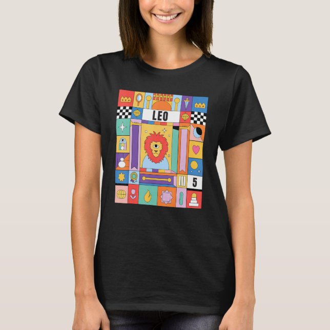 T-shirt Symboles mystiques du zodiaque Abstrait de Leo Hor (Devant)