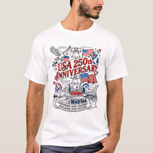 T-shirt Symboles nationaux des États-Unis avec éléments d'
