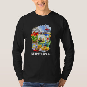 T-shirt Symboles néerlandais canaux tulipes moulins à vent