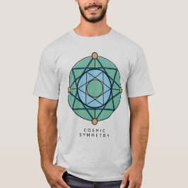 T-shirt Symétrie cosmique avec fusion géométrique des étoi
