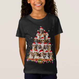T-Shirt Sympa Beagle sapin de Noël Chien Père Noël Xmas Fu