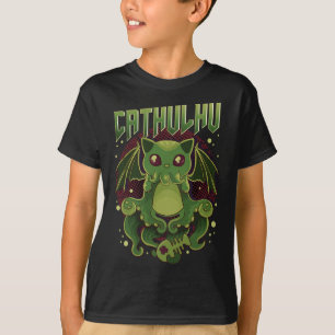 T-shirt Sympa Cathulhu Kawaii Cat Cthulhu