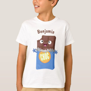 T-shirt Sympa chocolat chocolat bonbon bar personnage de d
