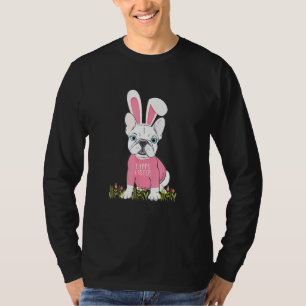 T-shirt Sympa Français Bulldog Lapin de Pâques Oreilles Gr