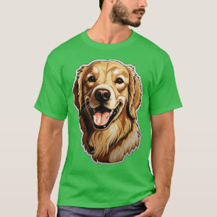 T-shirt Sympa Golden Retriever Chiens Funny Golden Retriev