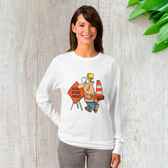 T-shirt Sympathique Travailleur de la construction Route d (Créateur téléchargé)