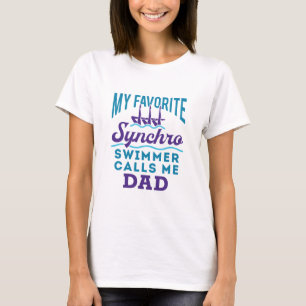 T-shirt Synchro de papa de natation synchronisée