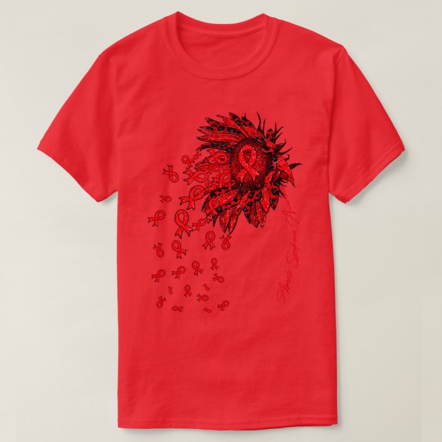 T-shirt Syndrome Aperts Sensibilisation Fleurs rubans de t (Design devant)