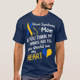 T-shirt Syndrome de Down Maman Sensibilisation Amour jaune