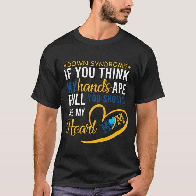 T-shirt Syndrome de Down Sensibilisation Maman Chemise, Sy (Devant)