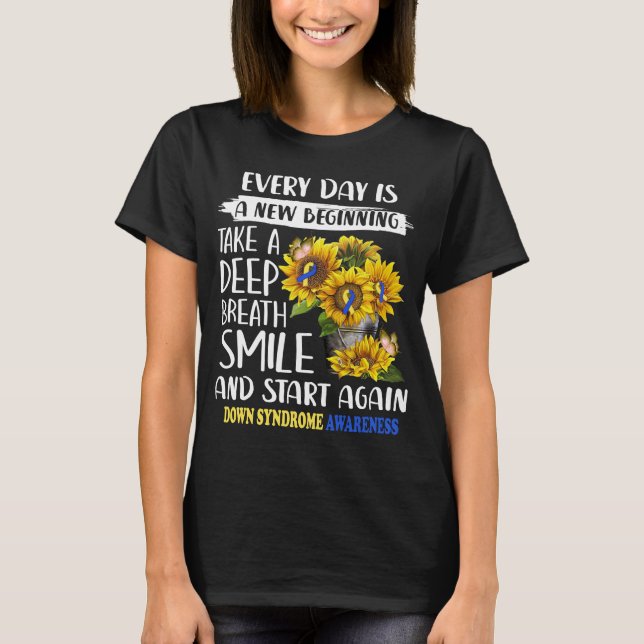 T-shirt syndrome de down sensibilisation papillon de tourn (Devant)