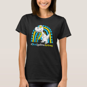 T-shirt Syndrome de Down T Rex Dinosaur Garçons Enfants Tr