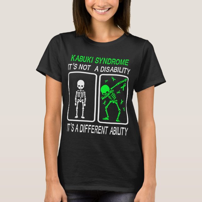 T-shirt Syndrome de Kabuki Ce n'est pas un handicap (Devant)