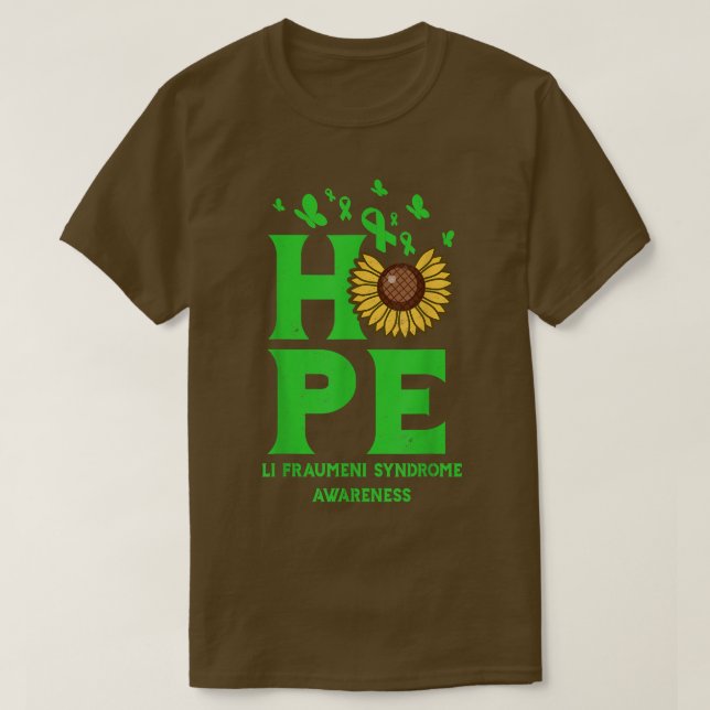 T-shirt Syndrome de Li Fraumeni Green Hope Tournesol Vinta (Design devant)